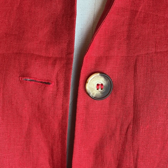 Reformation Irene Linen Red Trench Coat - Picture 5 of 16